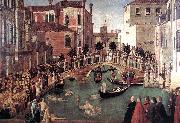 BELLINI, Gentile Miracle of the Cross at the Bridge of S. Lorenzo painting